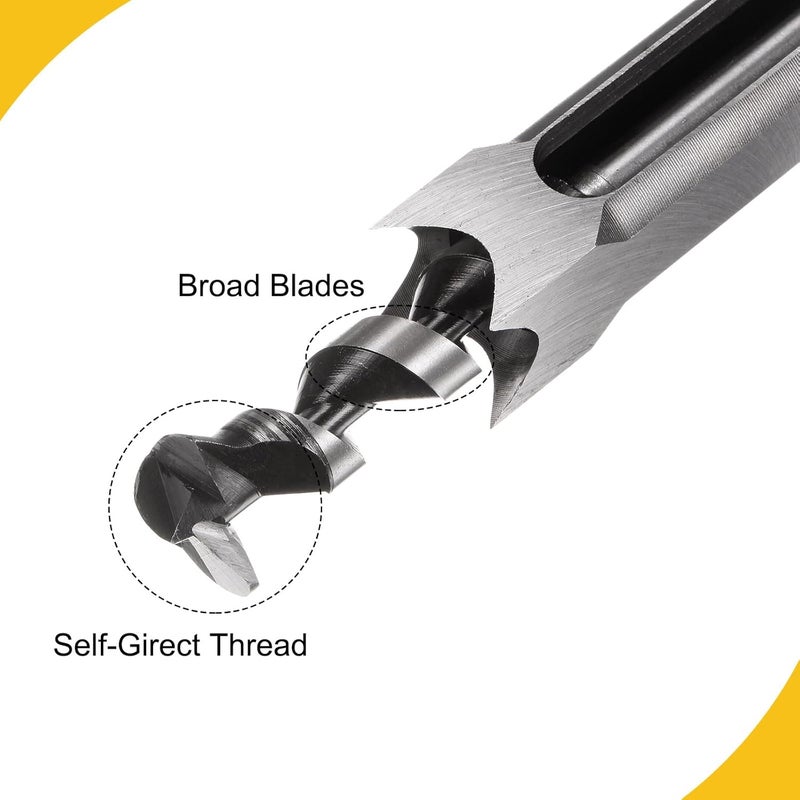 WorkBless 1" Woodworking Mortise Bit, Square Hole Drill Bit, High-Carbon Steel Hollow Chisel Mortise Power Tool for Woodworking - Image 4